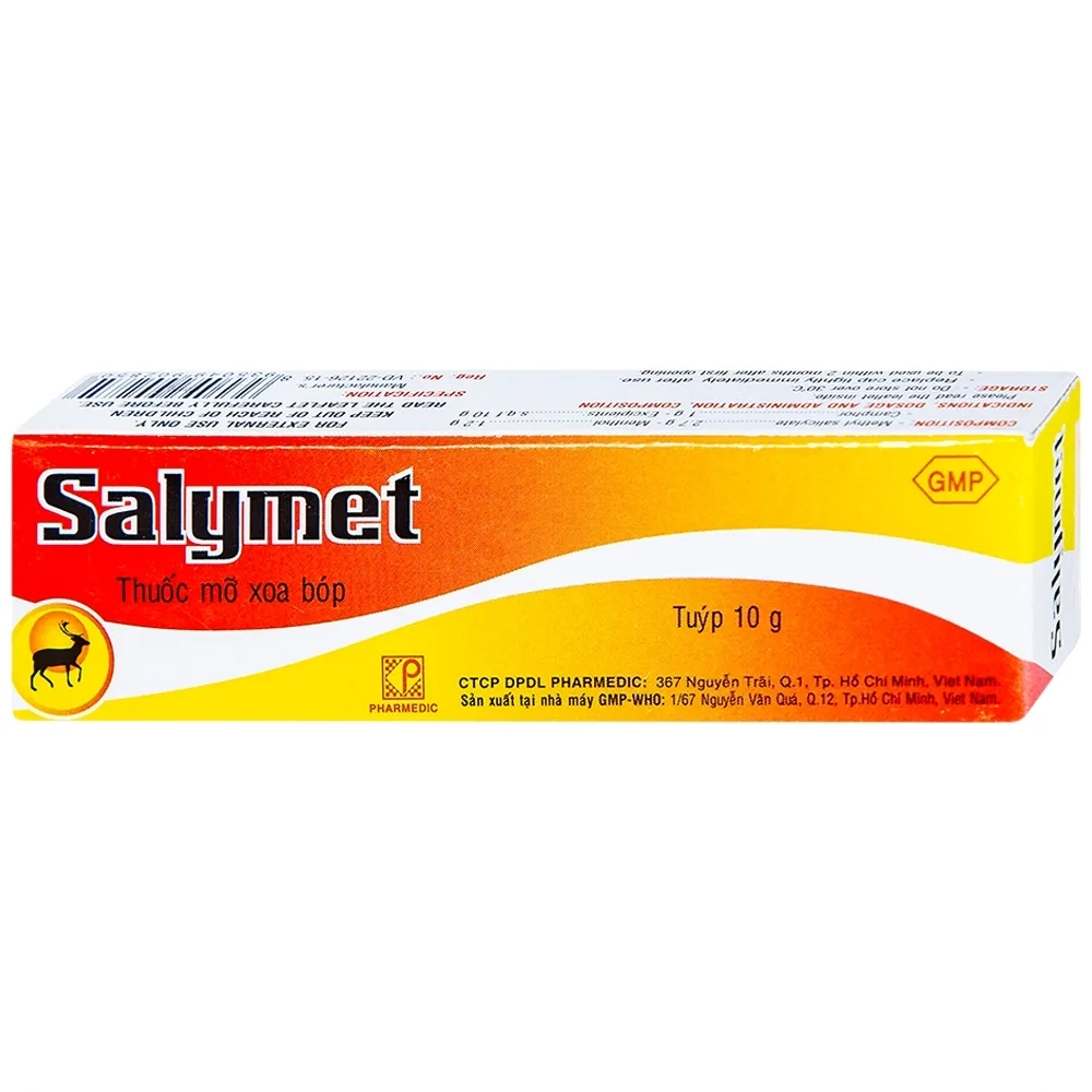 Hình ảnh Thuốc mỡ xoa bóp Salymet hỗ trợ điều trị nhức mỏi do vận động, sưng đau, tê thấp (10g)