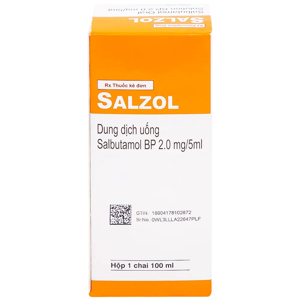 Hình ảnh Dung dịch uống Salzol Windlas Biotech điều trị bệnh hen, bệnh suyễn, co thắt phế quản (100ml)