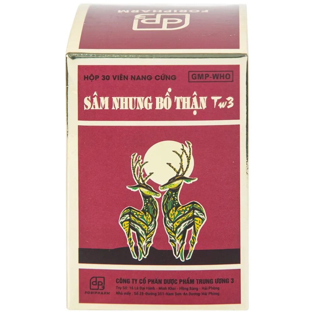 Hình ảnh Thuốc Sâm Nhung Bổ Thận TW3 dưỡng huyết tư âm, bổ thận, cố tinh (30 viên)