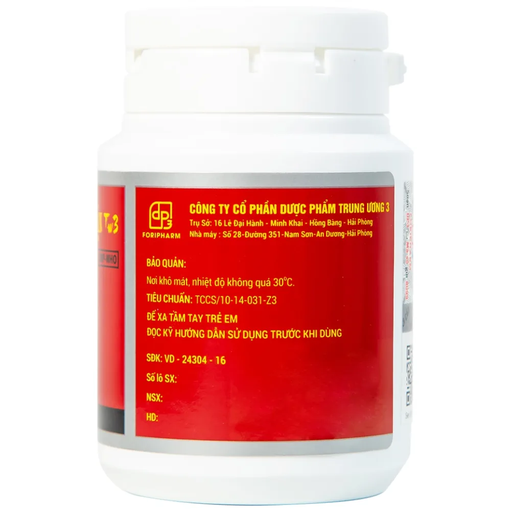 Hình ảnh Thuốc Sâm Nhung Bổ Thận TW3 dưỡng huyết tư âm, bổ thận, cố tinh (30 viên)