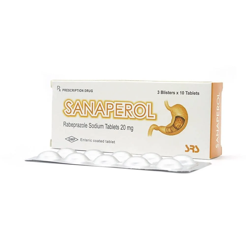 Hình ảnh Thuốc Sanaperol điều trị bệnh trào ngược dạy dày, thực quản (3 vỉ x 10 viên)