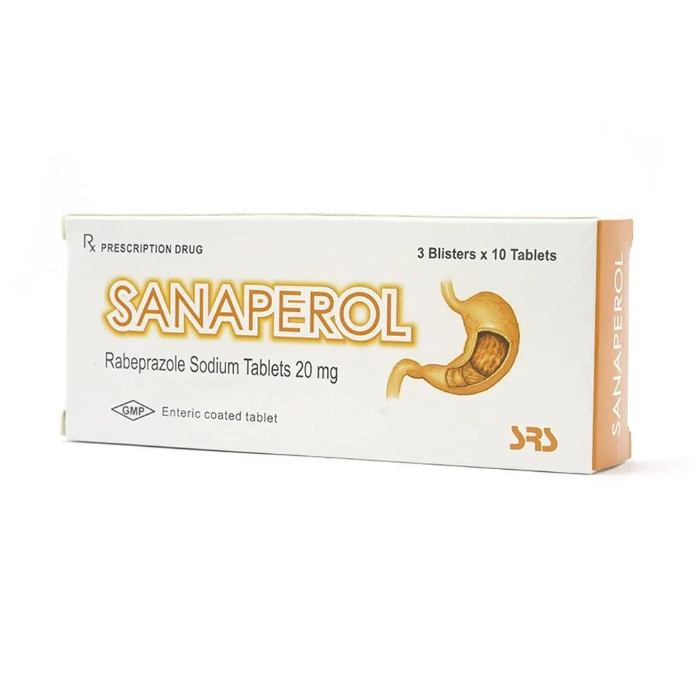 Hình ảnh Thuốc Sanaperol điều trị bệnh trào ngược dạy dày, thực quản (3 vỉ x 10 viên)