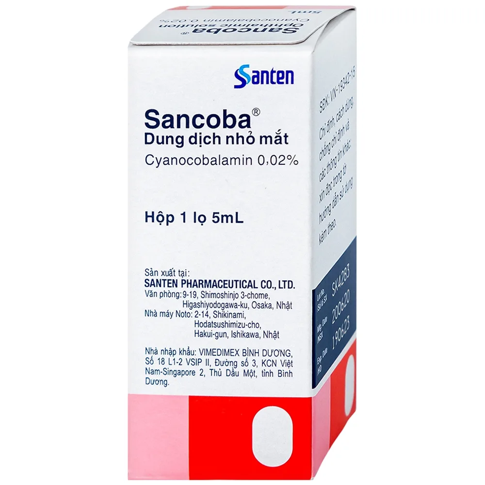 Hình ảnh Thuốc nhỏ mắt Sancoba Santen cải thiện sự dao động về điều tiết trong chứng mỏi mắt (5ml) 