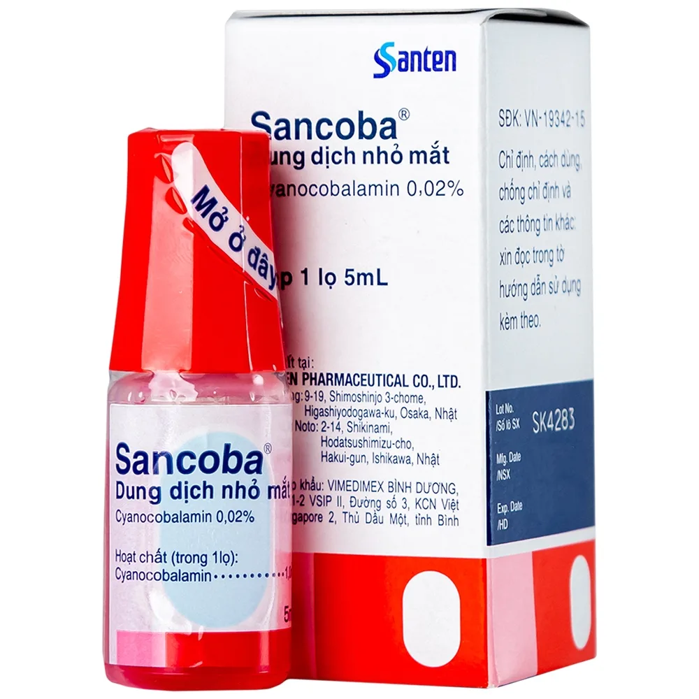 Hình ảnh Thuốc nhỏ mắt Sancoba Santen cải thiện sự dao động về điều tiết trong chứng mỏi mắt (5ml) 
