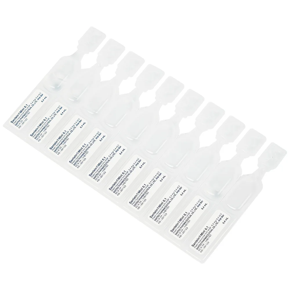 Hình ảnh Thuốc nhỏ mắt Sanlein Mini 0.1% Santen hỗ trợ điều trị rối loạn biểu mô kết giác mạc (3 vỉ x 10 lọ x 0.4ml)