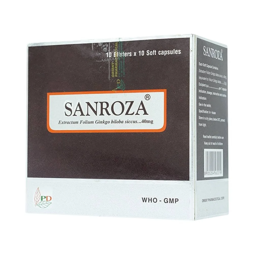 Hình ảnh Thuốc Sanroza 40mg Phương Đông điều trị đau cách hồi, bệnh raynaud (10 vỉ x 10 viên)