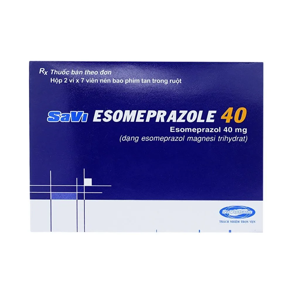 Hình ảnh Thuốc Savi Esomeprazole 40 điều trị viêm loét dạ dày, tá tràng (2 vỉ x 7 viên)