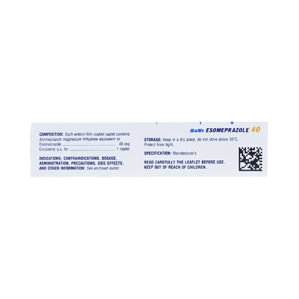 Hình ảnh Thuốc Savi Esomeprazole 40 điều trị viêm loét dạ dày, tá tràng (2 vỉ x 7 viên)