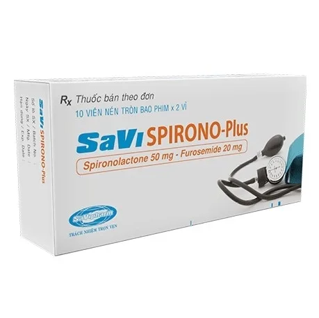 Hình ảnh Thuốc Savi Spirono-Plus 50mg/20mg điều trị tăng huyết áp vô căn (2 vỉ x 10 viên)