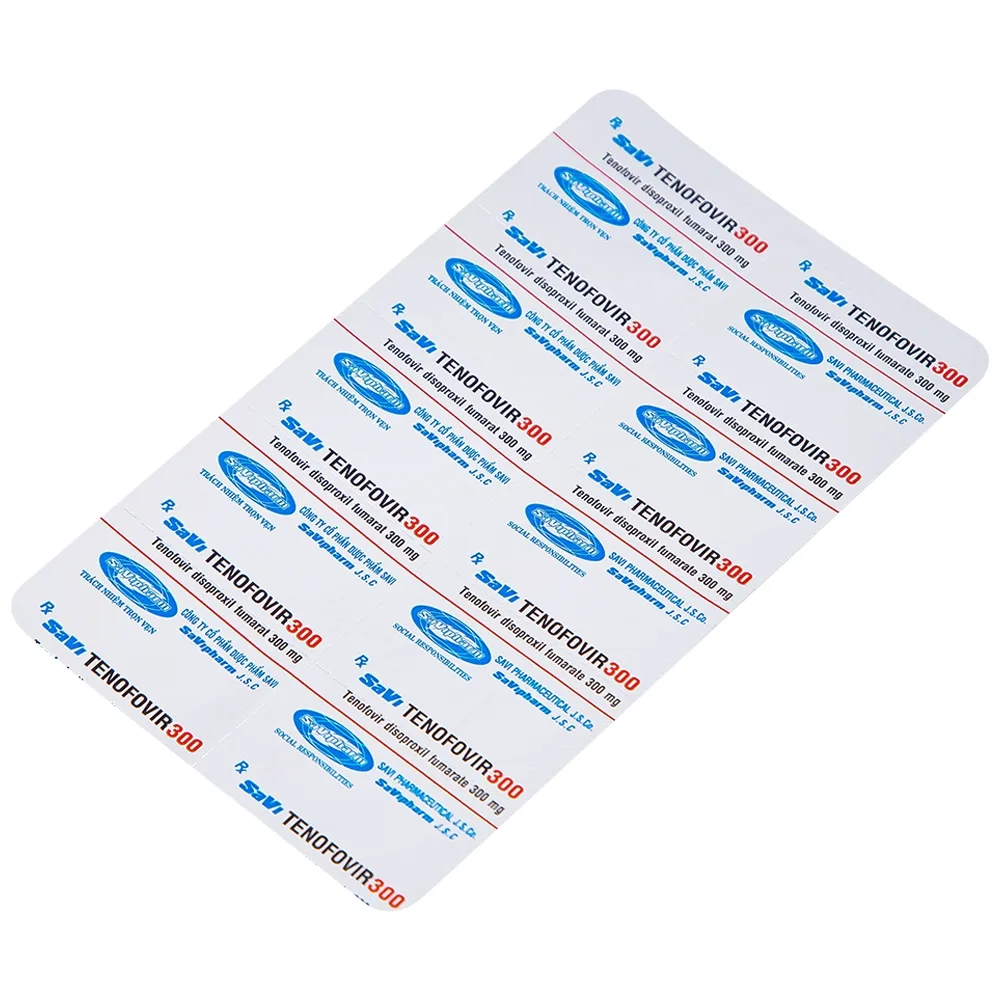 Hình ảnh Thuốc Savi Tenofovir 300 điều trị nhiễm HIV-1 ở người lớn (3 vỉ x 10 viên) 
