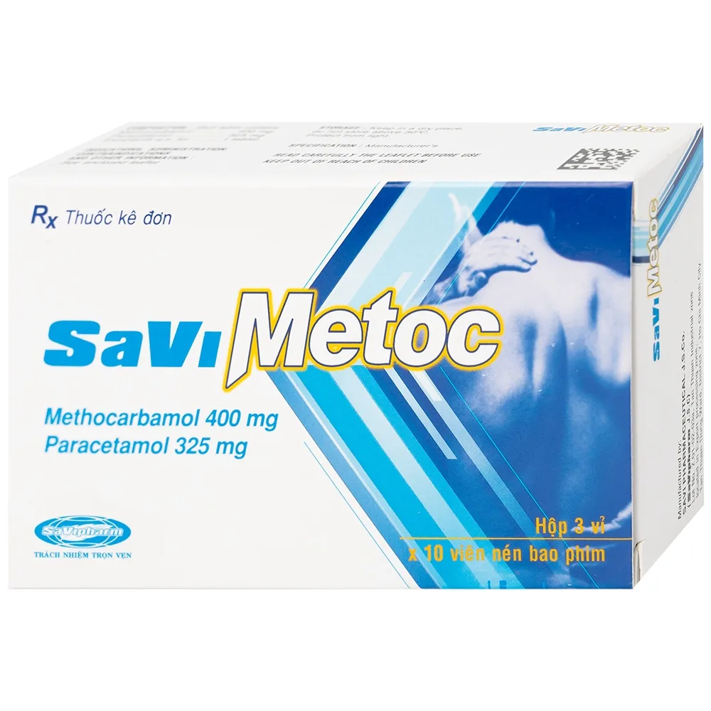 Hình ảnh Thuốc SaViMetoc giảm đau do co thắt cơ (3 vỉ x 10 viên)