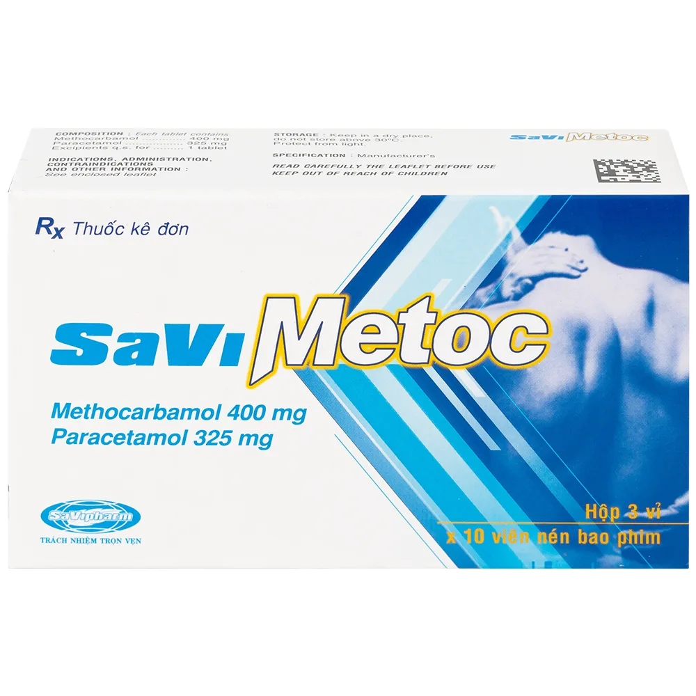 Hình ảnh Thuốc SaViMetoc giảm đau do co thắt cơ (3 vỉ x 10 viên)