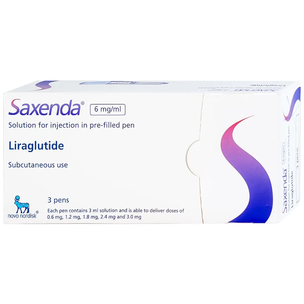 Hình ảnh Dung dịch tiêm Saxenda 6mg/ml Novo Nordisk hỗ trợ cho chế độ ăn giảm calo (3 cây)