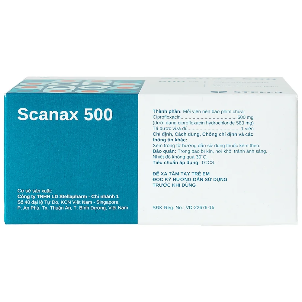 Hình ảnh Thuốc Scanax 500 Stella điều trị nhiễm khuẩn (5 vỉ x 10 viên)