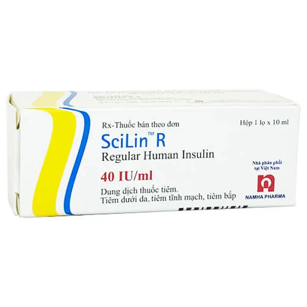 Hình ảnh Hỗn dịch tiêm SciLin R 40IU/ml Bioton điều trị đái tháo đường típ 1, típ 2 (10ml)