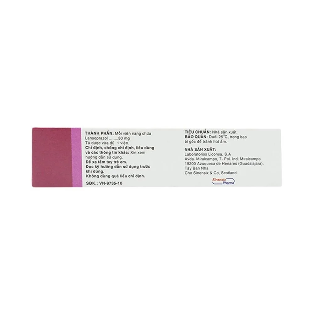 Hình ảnh Thuốc Scolanzo 30mg Laboratorios Liconsa điều trị loét tá tràng, dạ dày (2 vỉ x 7 viên)