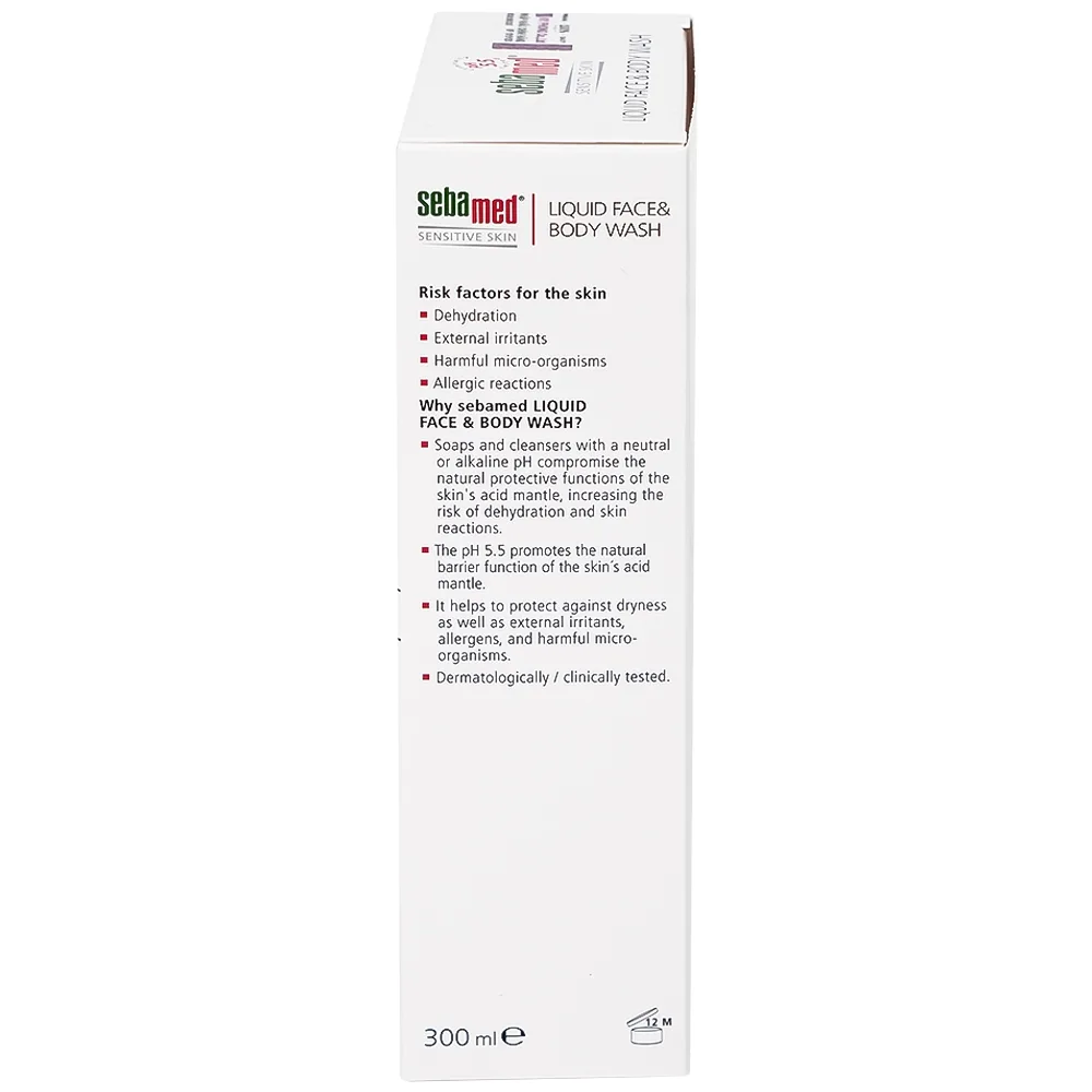Hình ảnh Sữa rữa mặt và tắm toàn thân Liquid Face & Body Wash Sebamed giúp làm sạch bụi bẩn, bã nhờn trên da (300ml)