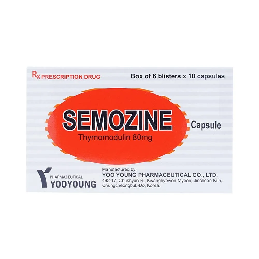 Hình ảnh Thuốc Semozine Capsule 80mg YooYuong hỗ trợ dự phòng tái phát nhiễm khuẩn hô hấp (6 vỉ x 10 viên)
