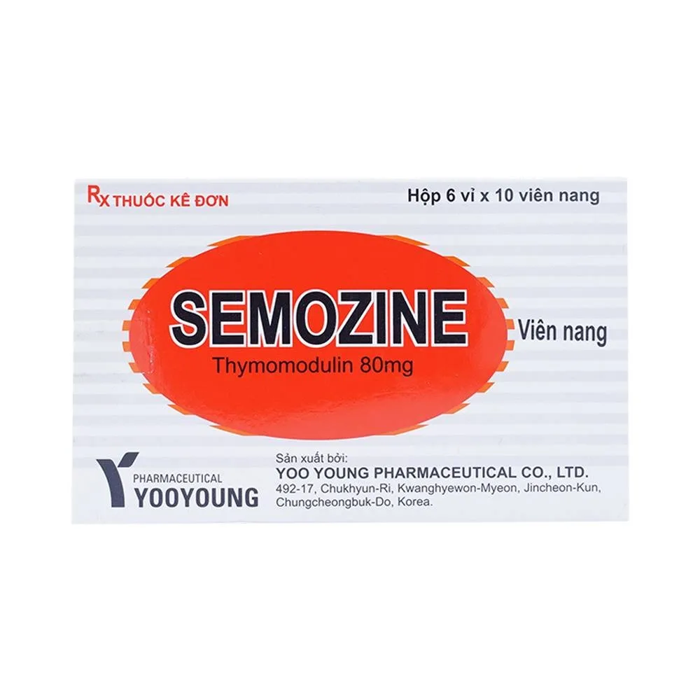Hình ảnh Thuốc Semozine Capsule 80mg YooYuong hỗ trợ dự phòng tái phát nhiễm khuẩn hô hấp (6 vỉ x 10 viên)