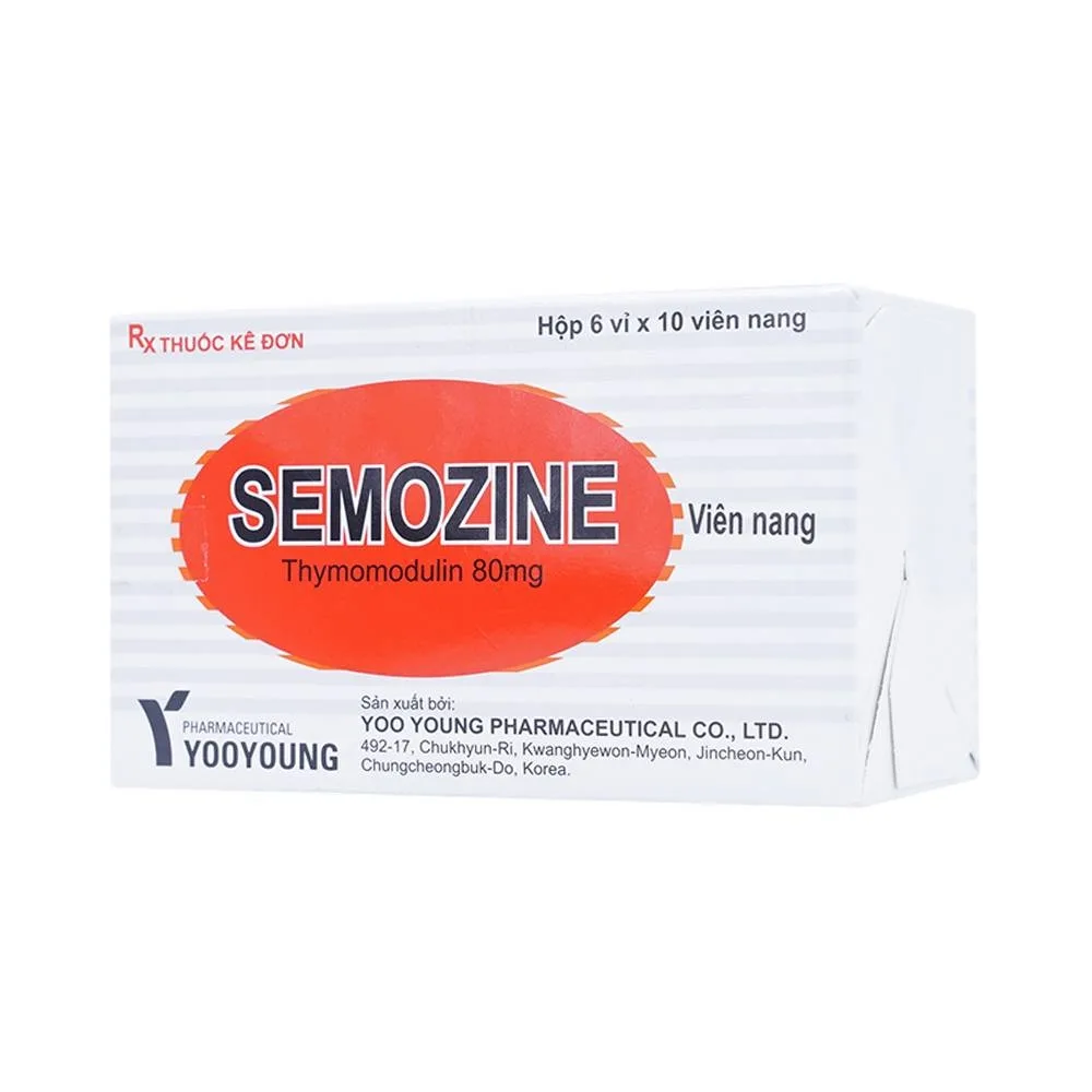 Hình ảnh Thuốc Semozine Capsule 80mg YooYuong hỗ trợ dự phòng tái phát nhiễm khuẩn hô hấp (6 vỉ x 10 viên)