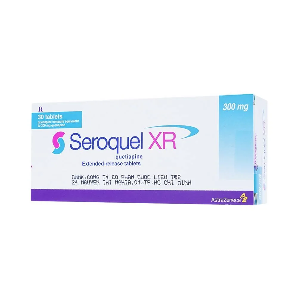 Hình ảnh Thuốc Seroquel XR 300mg AstraZeneca điều trị tâm thần phân liệt (3 vỉ x 10 viên)