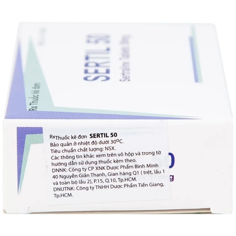 Hình ảnh Thuốc Sertil 50 Kwality Pharmaceutical điều trị bệnh trầm cảm, hội chứng hoảng sợ (3 vỉ x 10 viên)