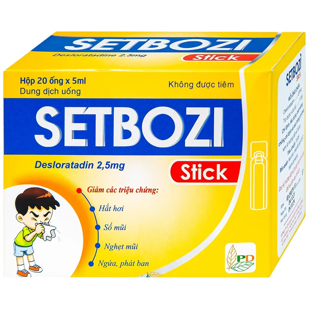 Hình ảnh Dung dịch Setbozi Stick giảm các triệu chứng hắt hơi, sổ mũi (20 ống x 5ml) 