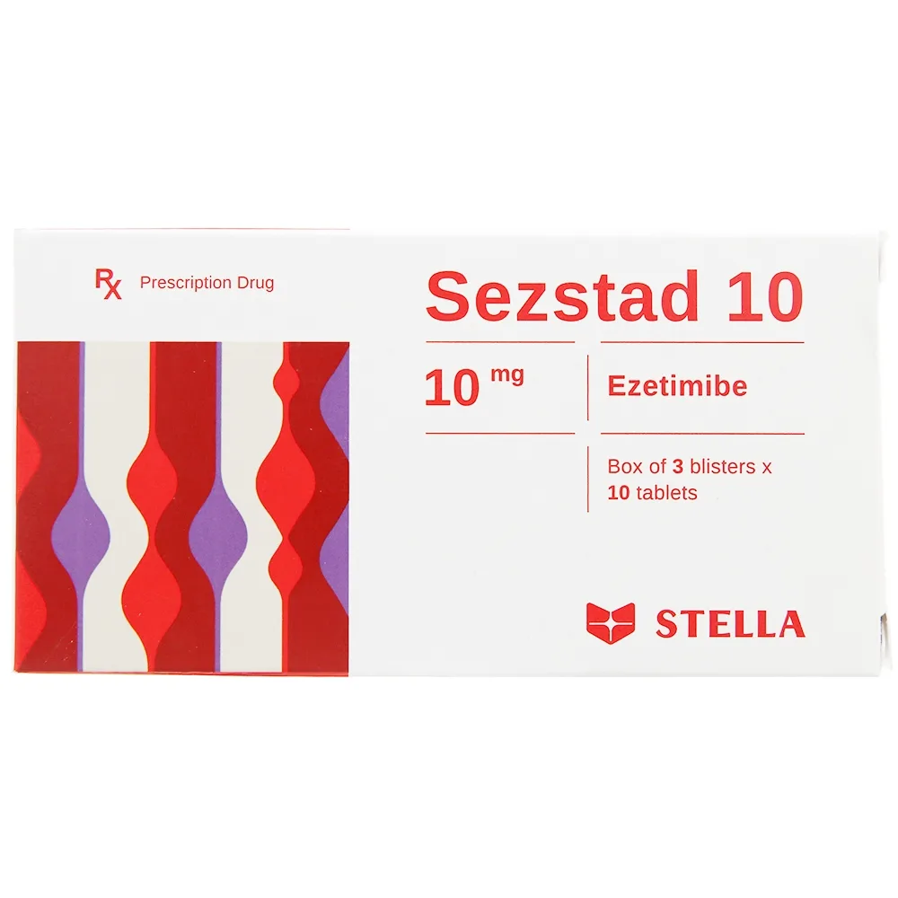 Hình ảnh Thuốc Sezstad 10 Stella điều trị tăng cholesterol máu nguyên phát (3 vỉ x 10 viên)