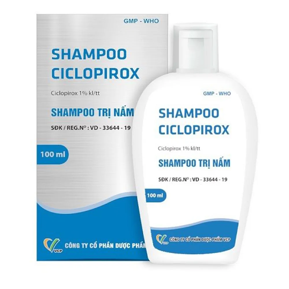 Hình ảnh Dầu gội Shampoo Ciclopirox VCP hỗ trợ điều trị nấm (100ml)