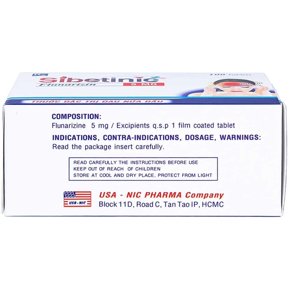 Hình ảnh Thuốc Sibetinic đặc trị đau nửa đầu(10 vỉ x 10 viên)
