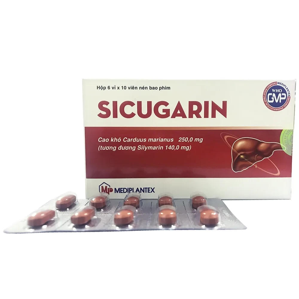 Hình ảnh Thuốc Sicugarin Mediplantex điều trị viêm gan do virus (6 vỉ x 10 viên)