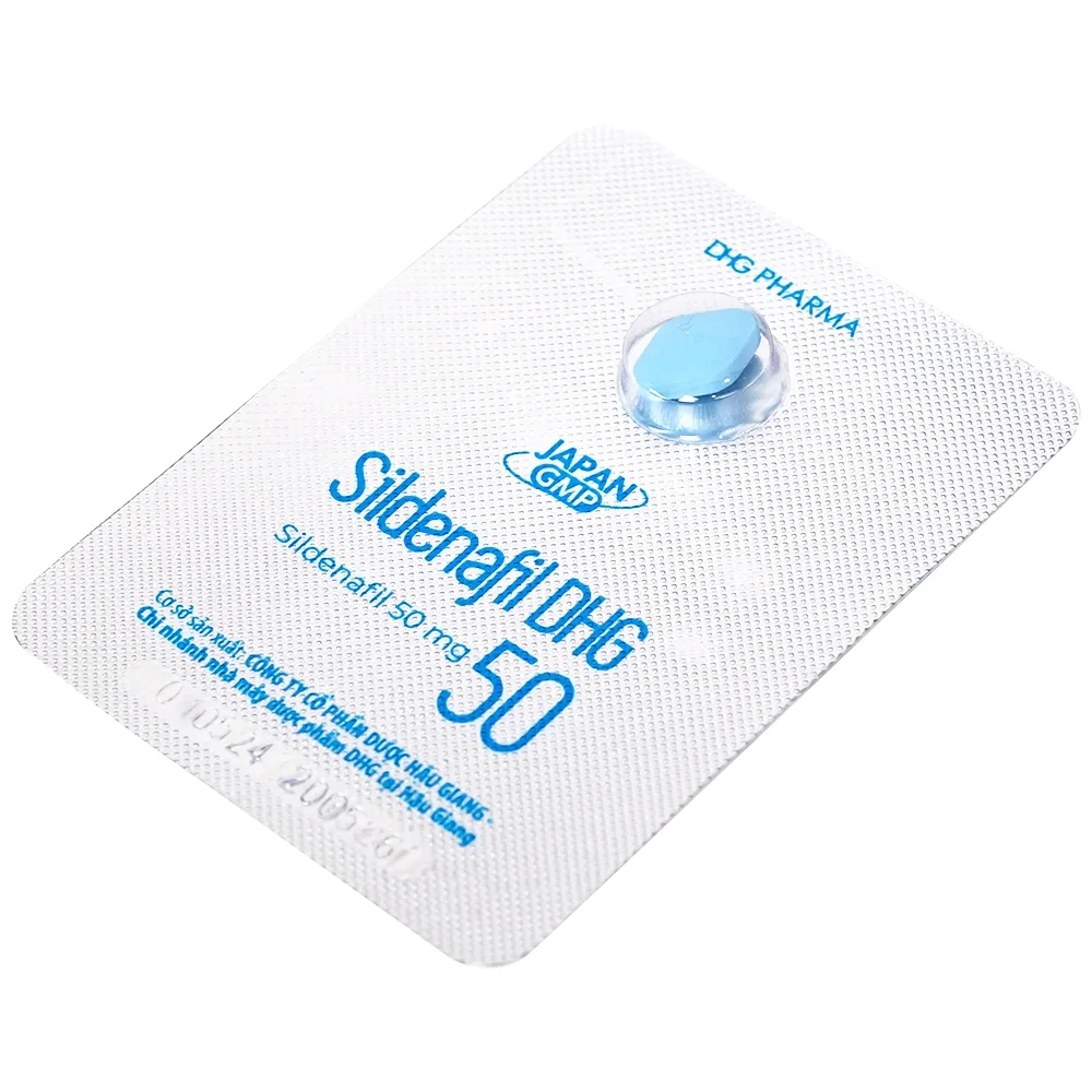 Hình ảnh Thuốc Sildenafil 50 DHG điều trị các tình trạng rối loạn cương dương (1 vỉ x 1 viên)