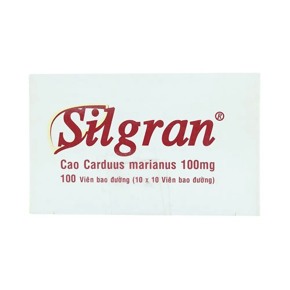 Hình ảnh Thuốc Silgran 100mg United điều trị nhiễm độc gan, bảo vệ tế bào gan (10 vỉ x 10 viên)
