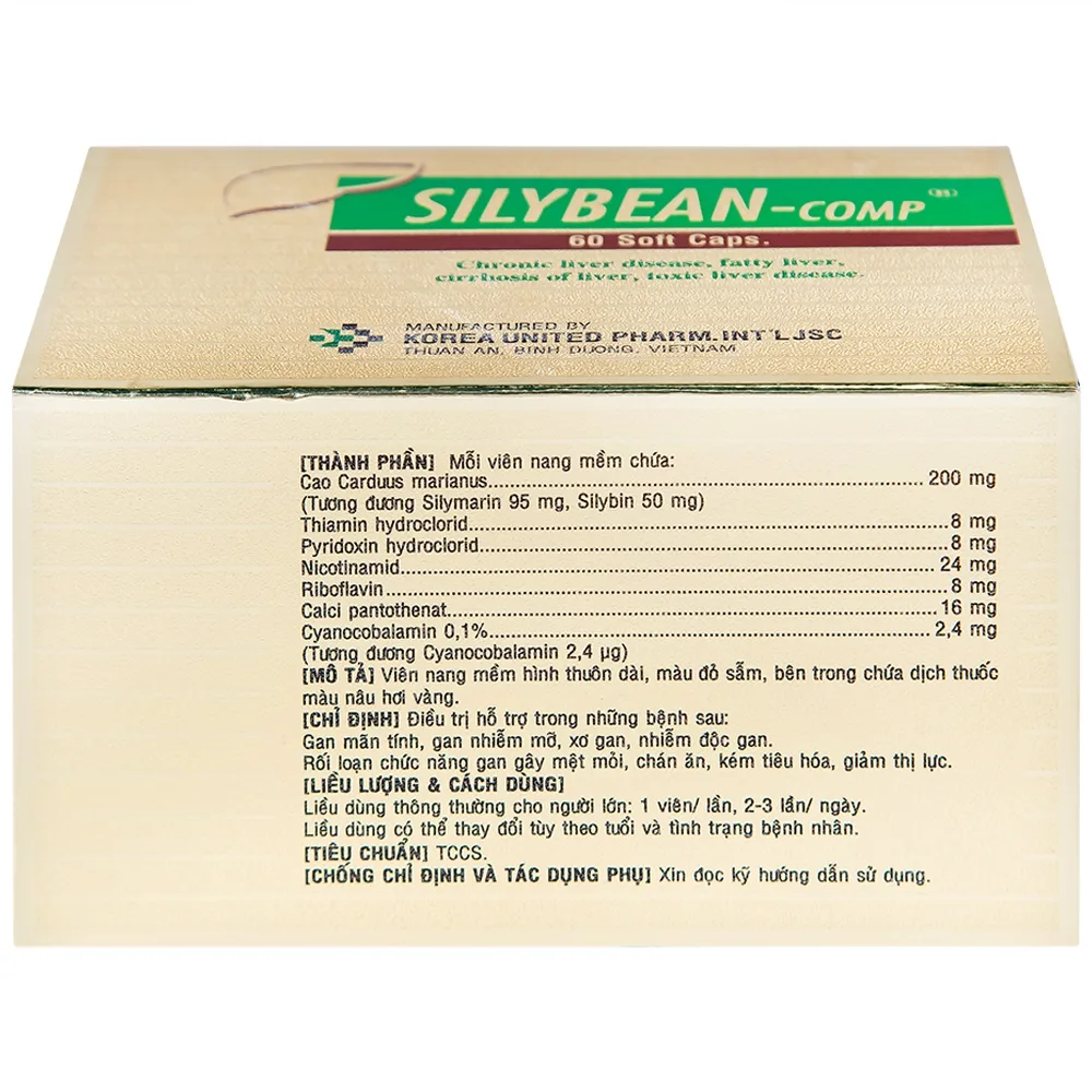 Hình ảnh Thuốc Silybean-Comp United hỗ trợ điều trị bệnh gan mãn tính, gan nhiễm mỡ (6 vỉ x 10 viên)
