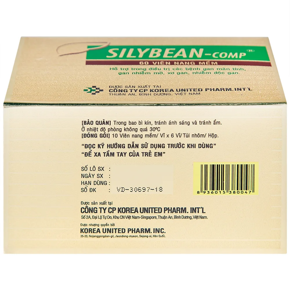 Hình ảnh Thuốc Silybean-Comp United hỗ trợ điều trị bệnh gan mãn tính, gan nhiễm mỡ (6 vỉ x 10 viên)