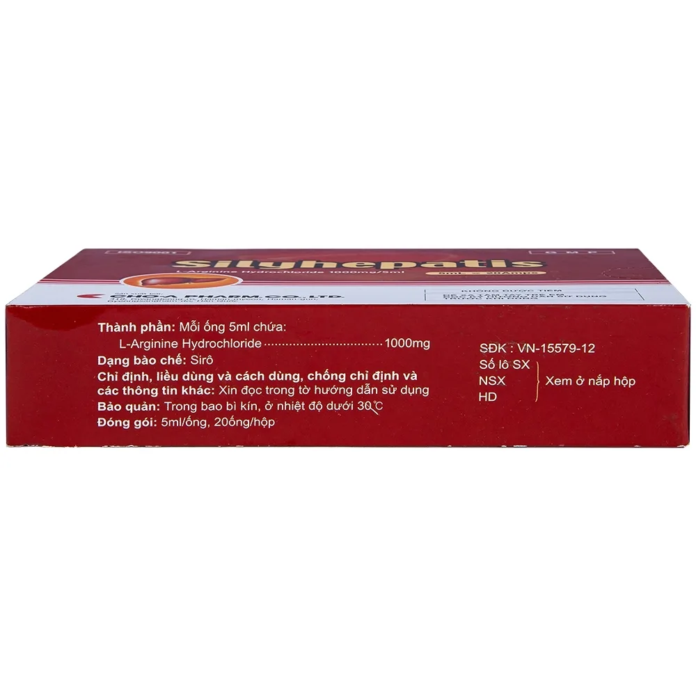 Hình ảnh Siro Silyhepatis Cho-A điều trị duy trì tăng amoniac máu (2 vỉ x 10 ống x 5ml)