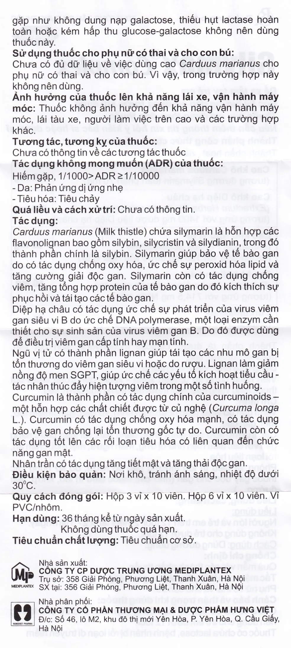 Hình ảnh Thuốc Silymax Complex Mediplantex điều trị viêm gan do virus, xơ gan (6 vỉ x 10 viên) 