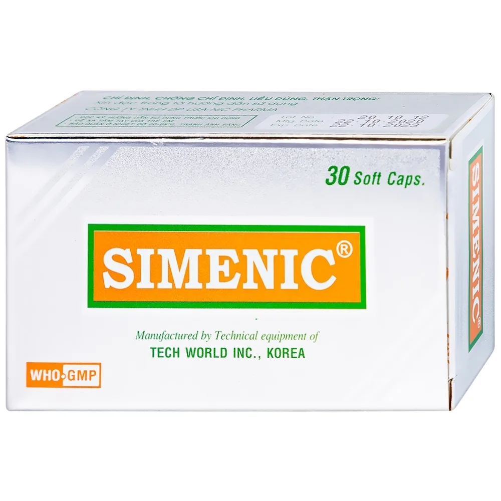 Hình ảnh Thuốc Simenic điều trị đau do co thắt cơ trơn (3 vỉ x 10 viên)
