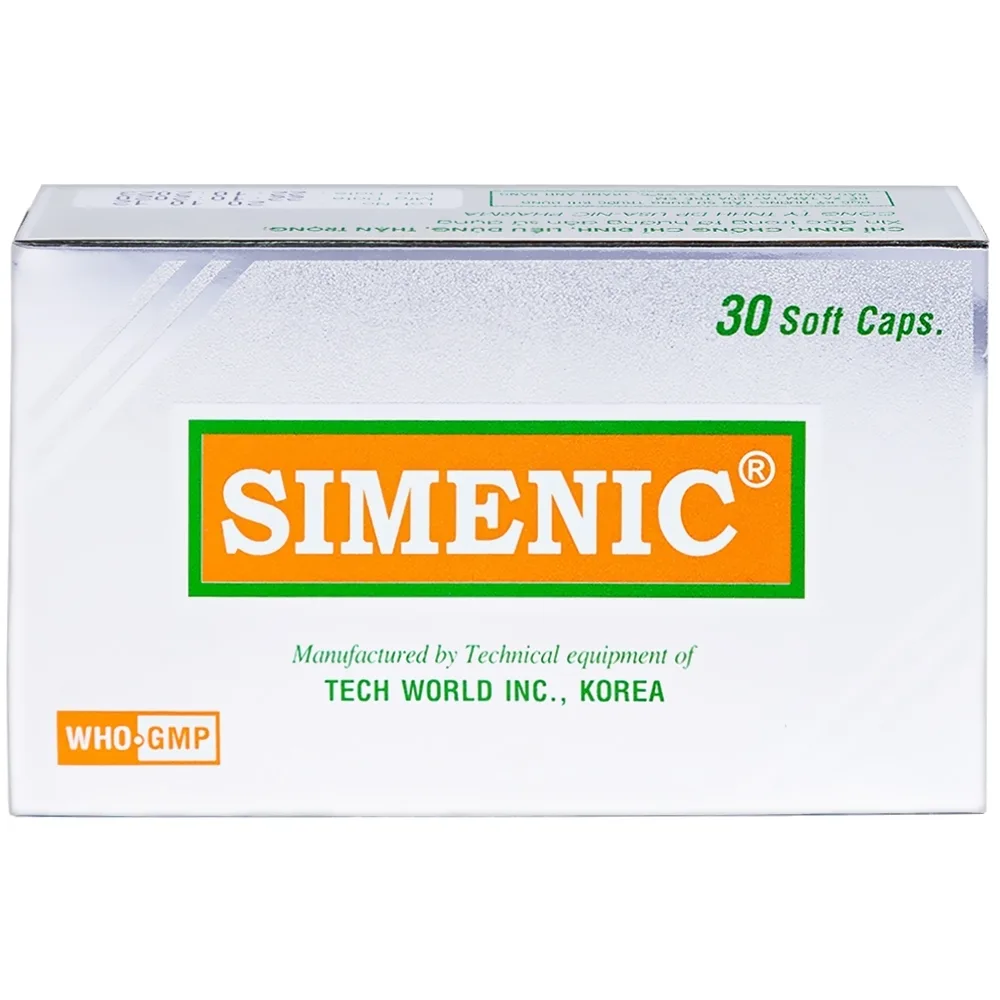 Hình ảnh Thuốc Simenic điều trị đau do co thắt cơ trơn (3 vỉ x 10 viên)
