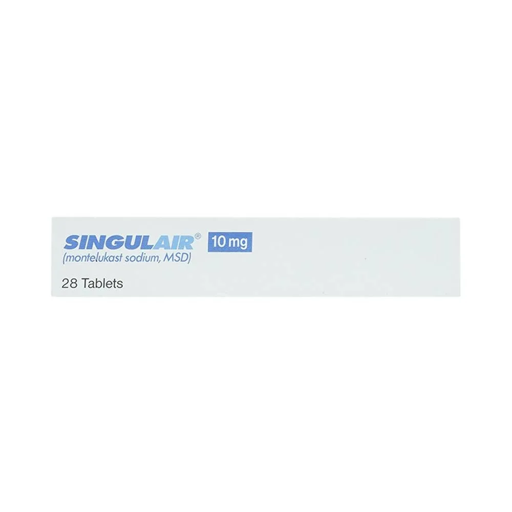 Hình ảnh Thuốc Singulair 10mg MSD điều trị hen phế quản mạn tính (2 vỉ x 14 viên)