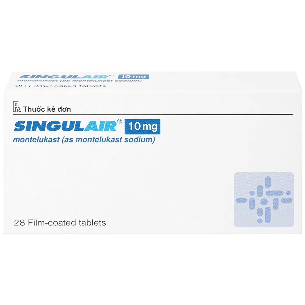 Hình ảnh Thuốc Singulair 10mg Organon Pharma điều trị hen dai dẳng từ nhẹ đến trung bình (2 vỉ x 14 viên)