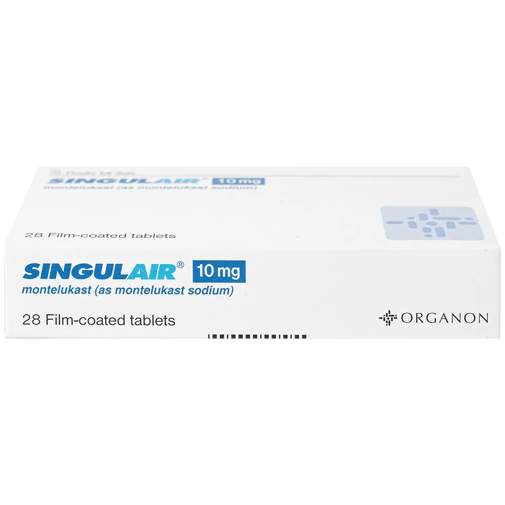 Hình ảnh Thuốc Singulair 10mg Organon Pharma điều trị hen dai dẳng từ nhẹ đến trung bình (2 vỉ x 14 viên)