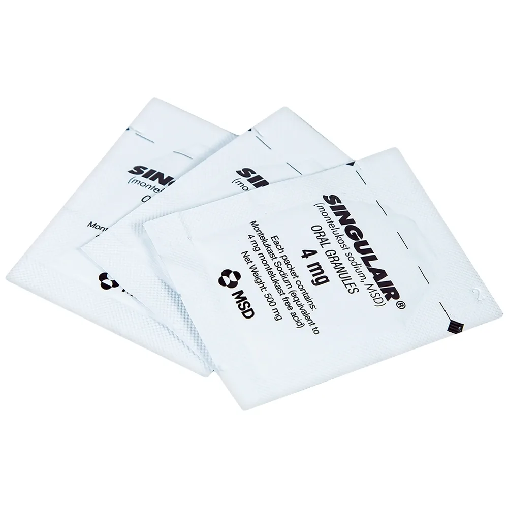 Hình ảnh Cốm Singulair 4mg MSD điều trị hen phế quản mạn tính (28 gói)