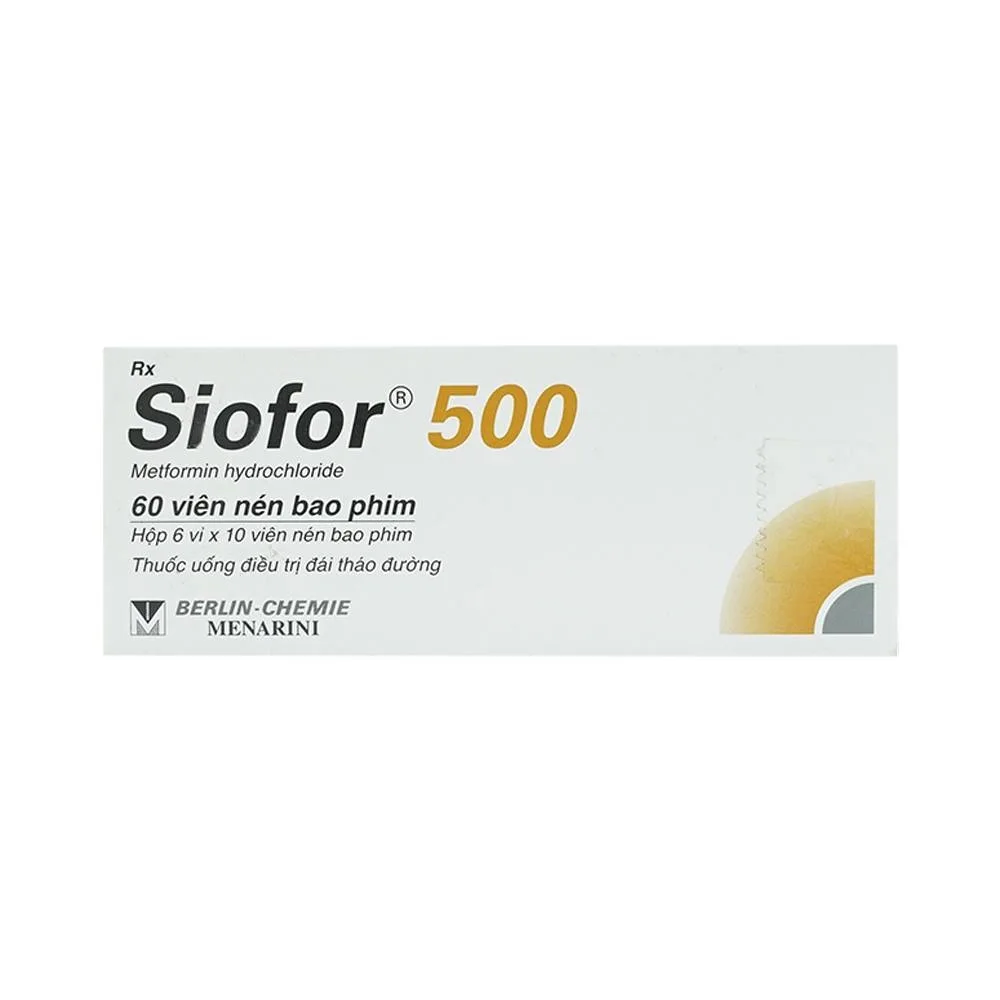 Hình ảnh Thuốc Siofor 500 Berlin điều trị đái tháo đường típ 2 (4 vỉ x 15 viên)