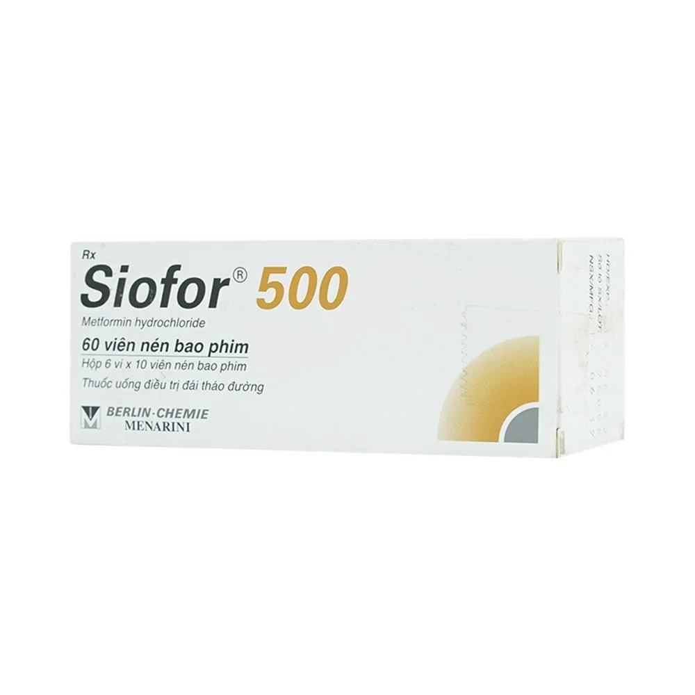 Hình ảnh Thuốc Siofor 500 Berlin điều trị đái tháo đường típ 2 (4 vỉ x 15 viên)