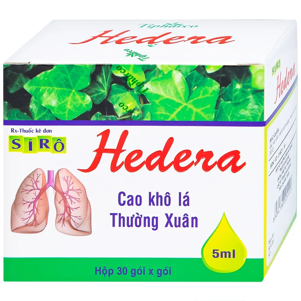 Hình ảnh Siro Hedera Tipharco điều trị ho, viêm phế quản, viêm đường hô hấp (30 gói x 5ml)