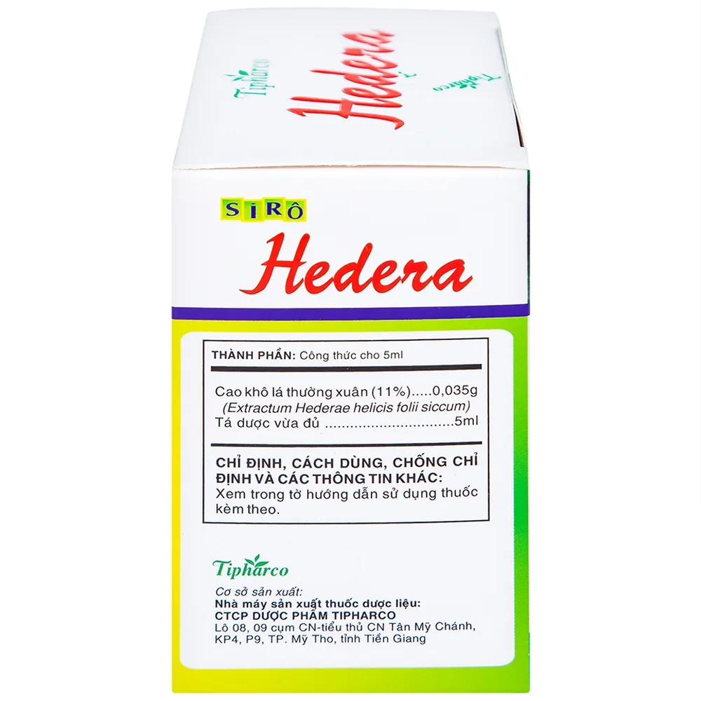 Hình ảnh Siro Hedera Tipharco điều trị ho, viêm phế quản, viêm đường hô hấp (30 gói x 5ml)