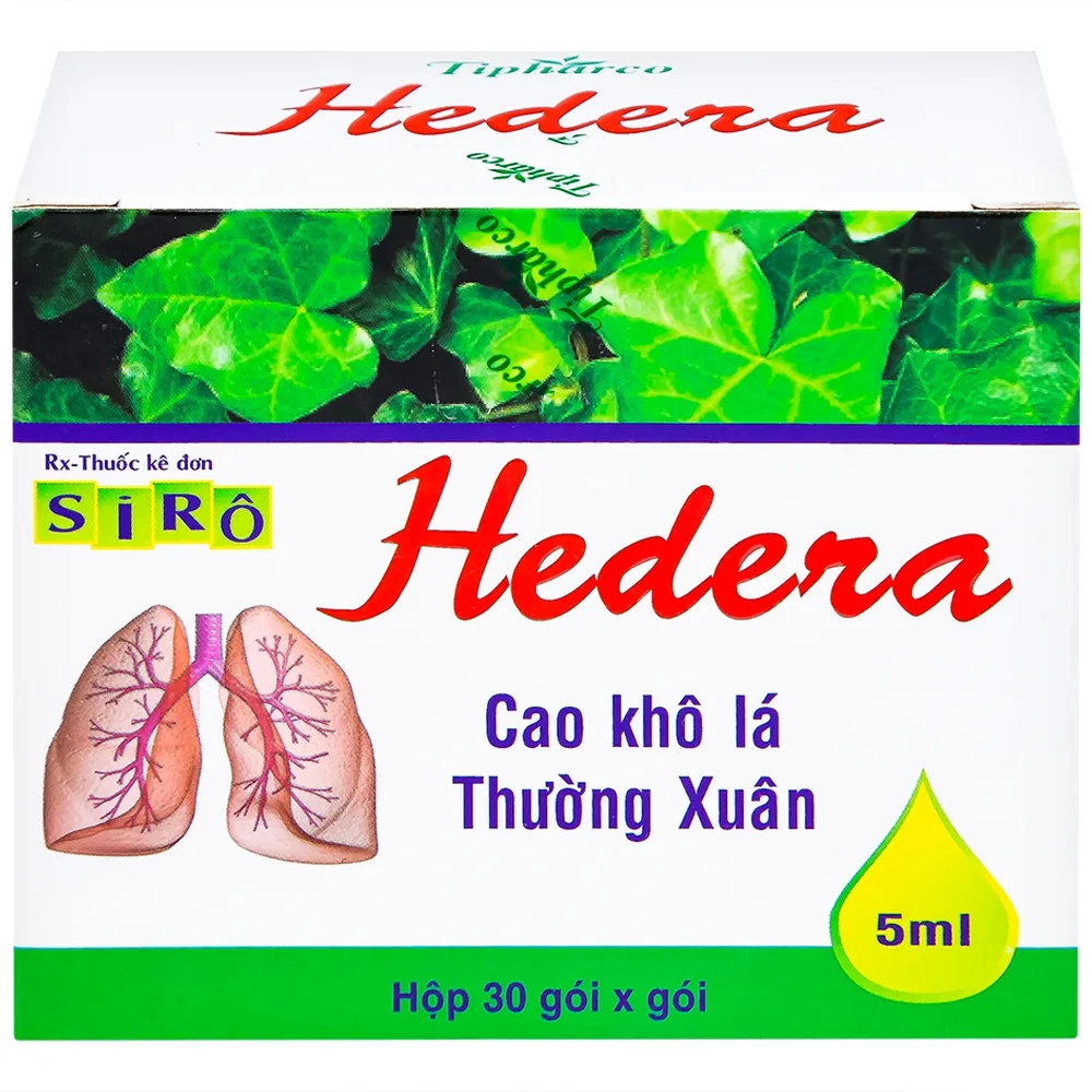Hình ảnh Siro Hedera Tipharco điều trị ho, viêm phế quản, viêm đường hô hấp (30 gói x 5ml)
