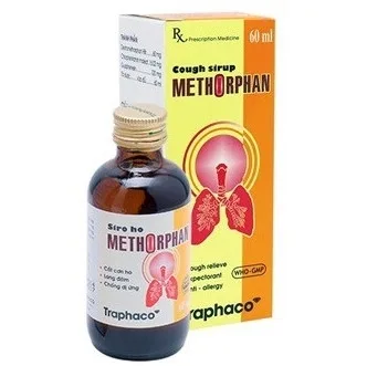 Hình ảnh Siro ho Methorphan Traphaco dùng trong ho khan, ho do dị ứng, ho do cảm cúm (60ml)