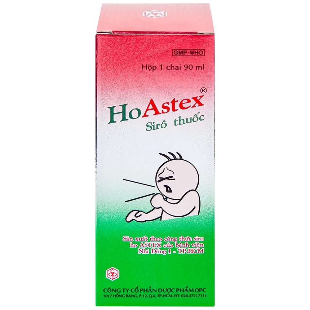 Hình ảnh Siro HoAstex OPC điều trị ho, giảm ho trong viêm họng, viêm phế quản (90ml)